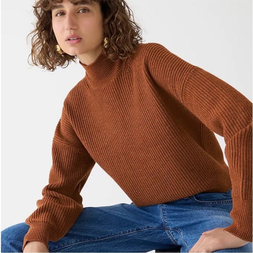 J. Crew Ribbed Turtleneck Sweater In Stretch Yarn Size 2X